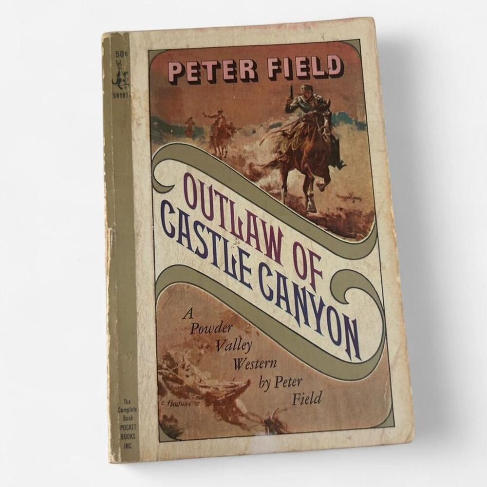 Vintage Peter Field Outlaw of castle Canyon Pocket Books 1950s Western Novel